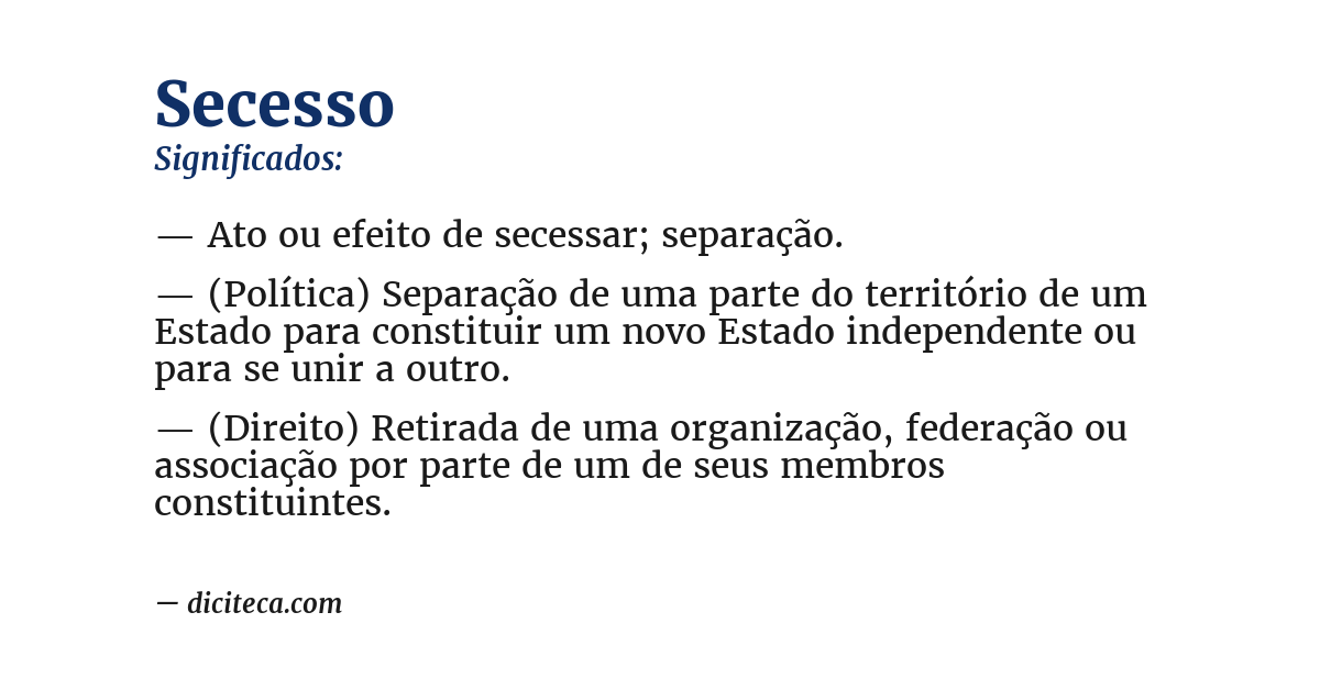 Significado de secesso