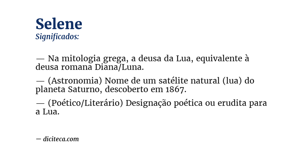Significado de selene