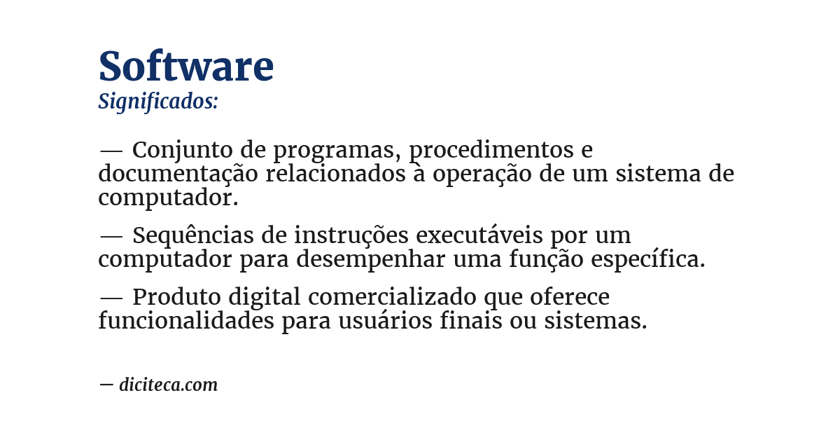 Significado de software