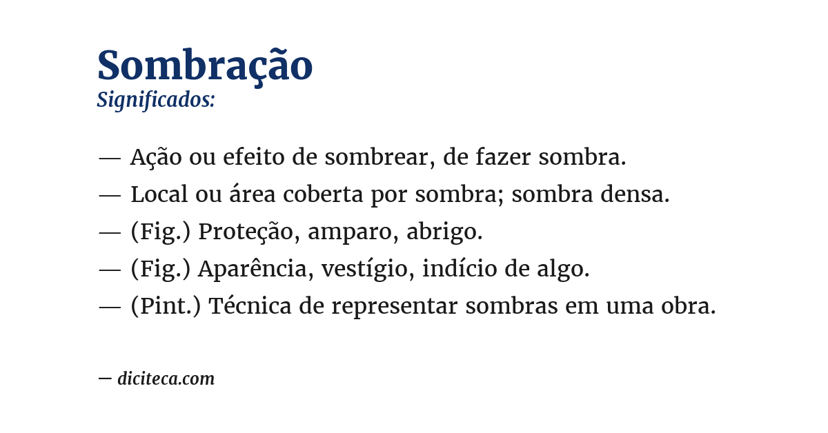 Significado de sombração