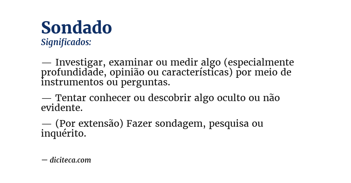 Significado de sondado