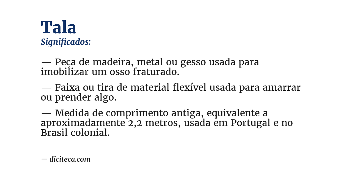 Significado de tala