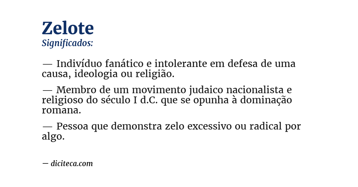 Significado de zelote