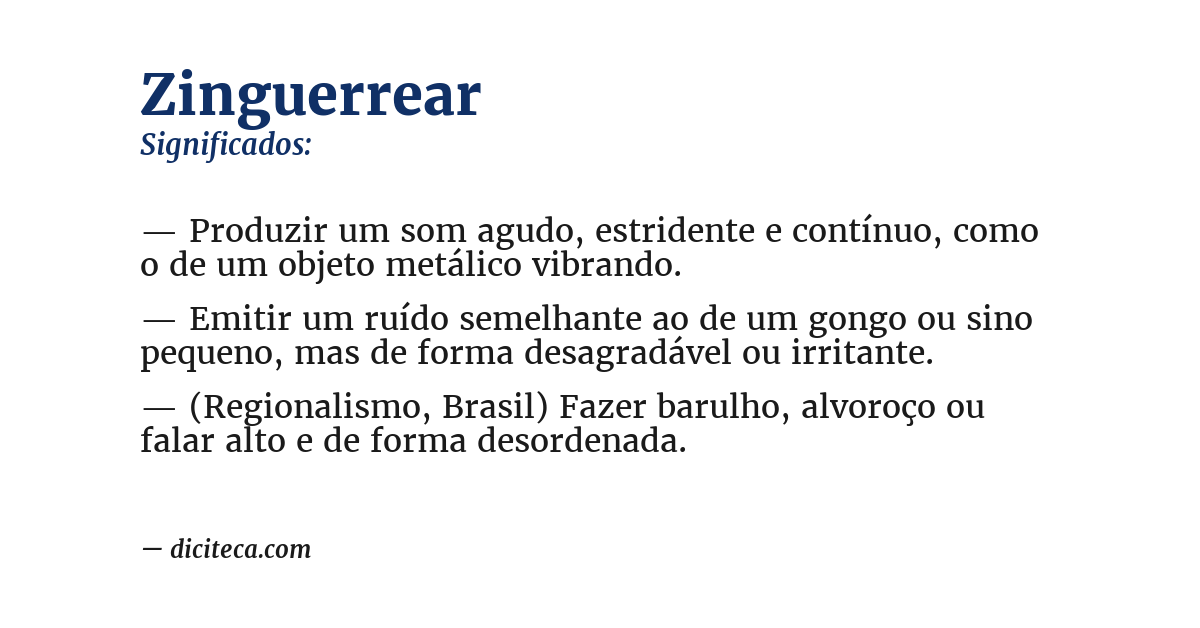 Significado de zinguerrear