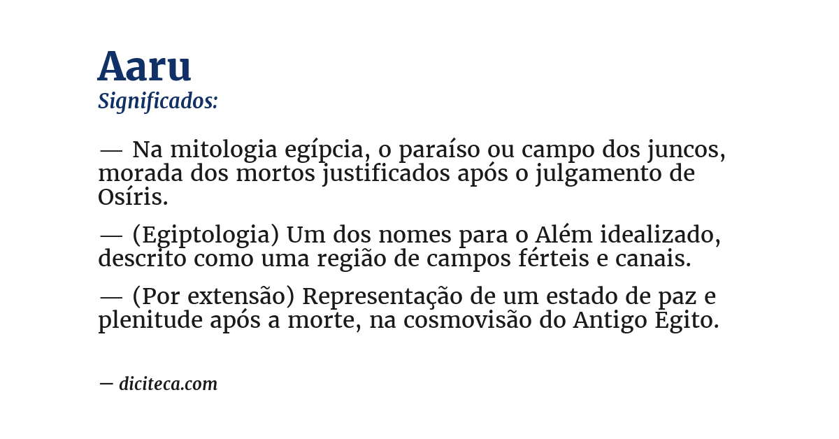 Significado de aaru