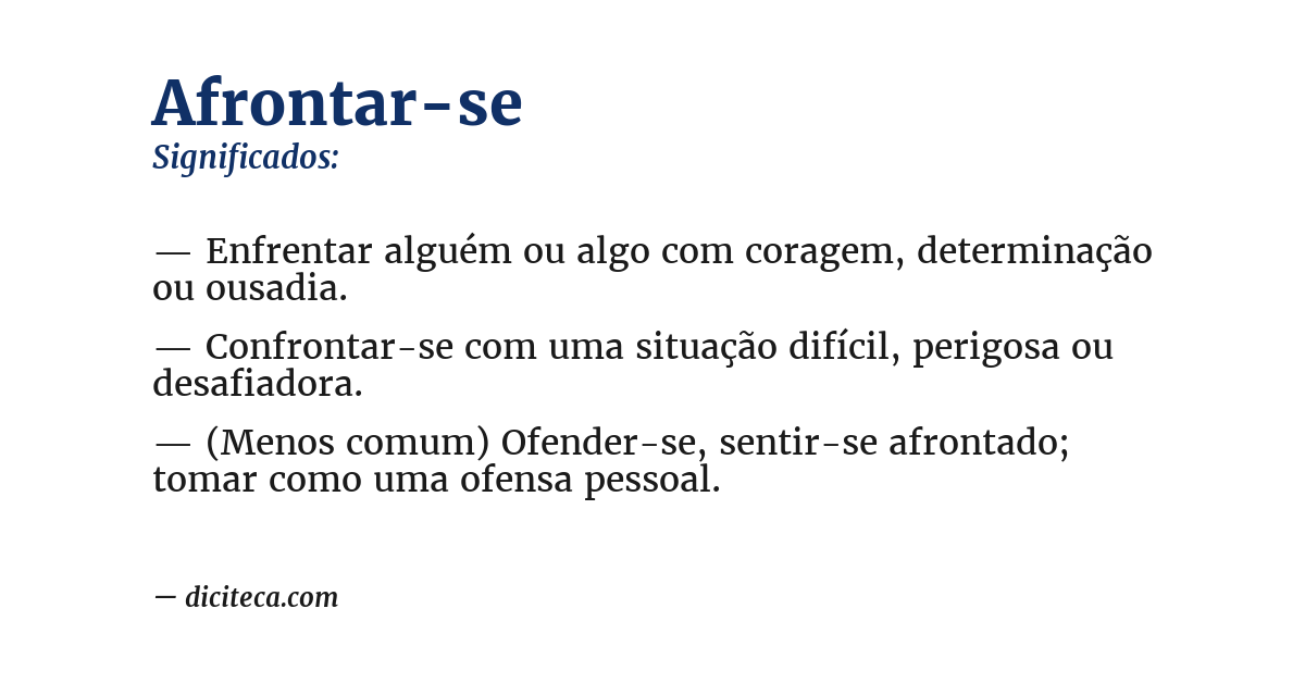 Significado de afrontar-se
