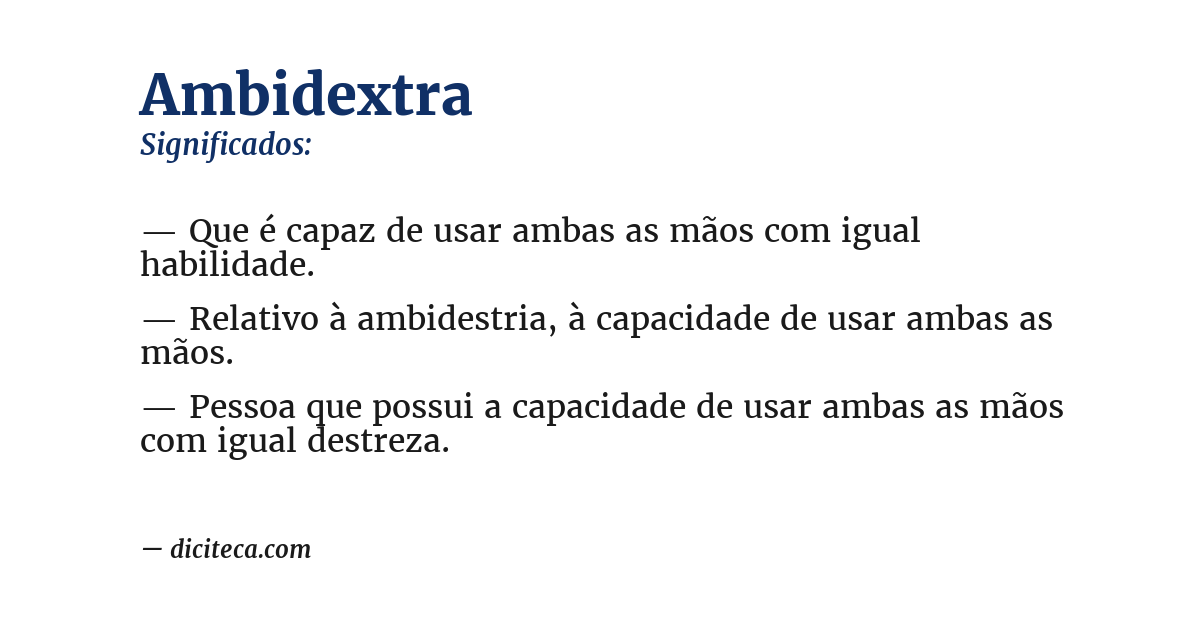 Significado de ambidextra
