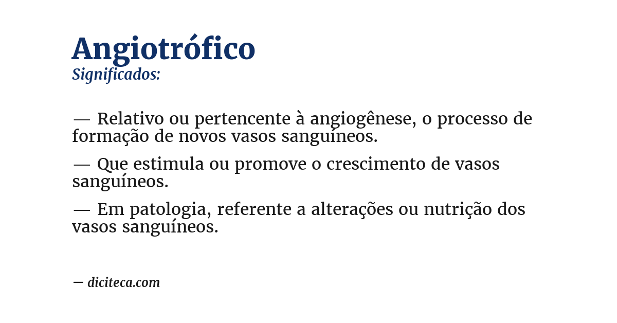 Significado de angiotrófico
