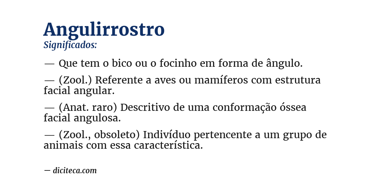 Significado de angulirrostro