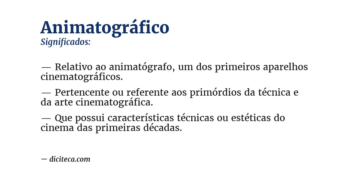 Significado de animatográfico