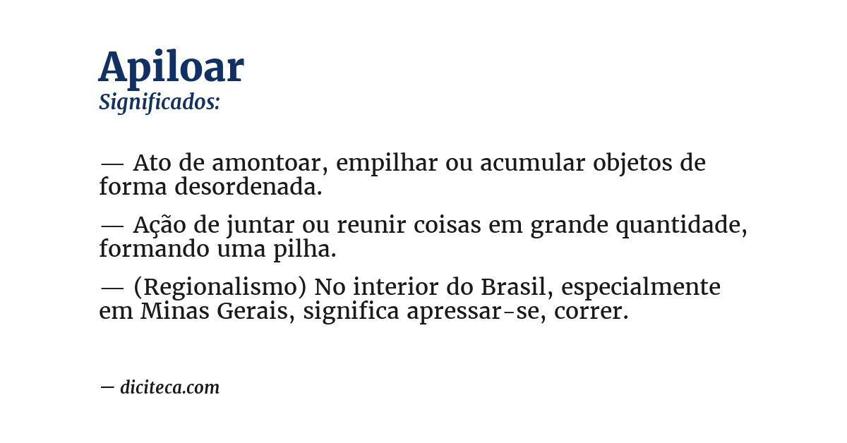 Significado de apiloar
