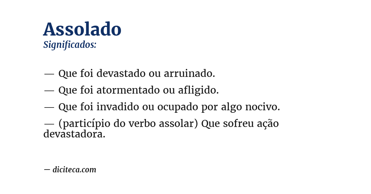 Significado de assolado