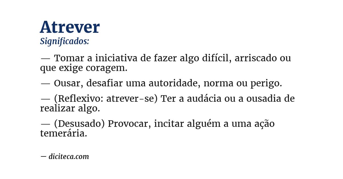 Significado de atrever