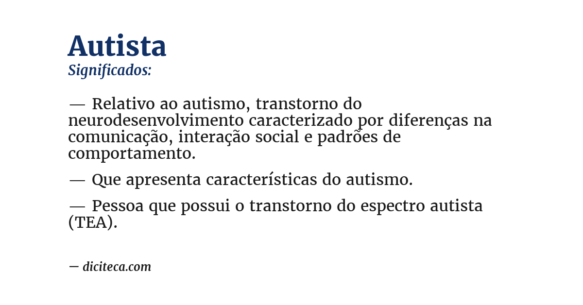 Significado de autista