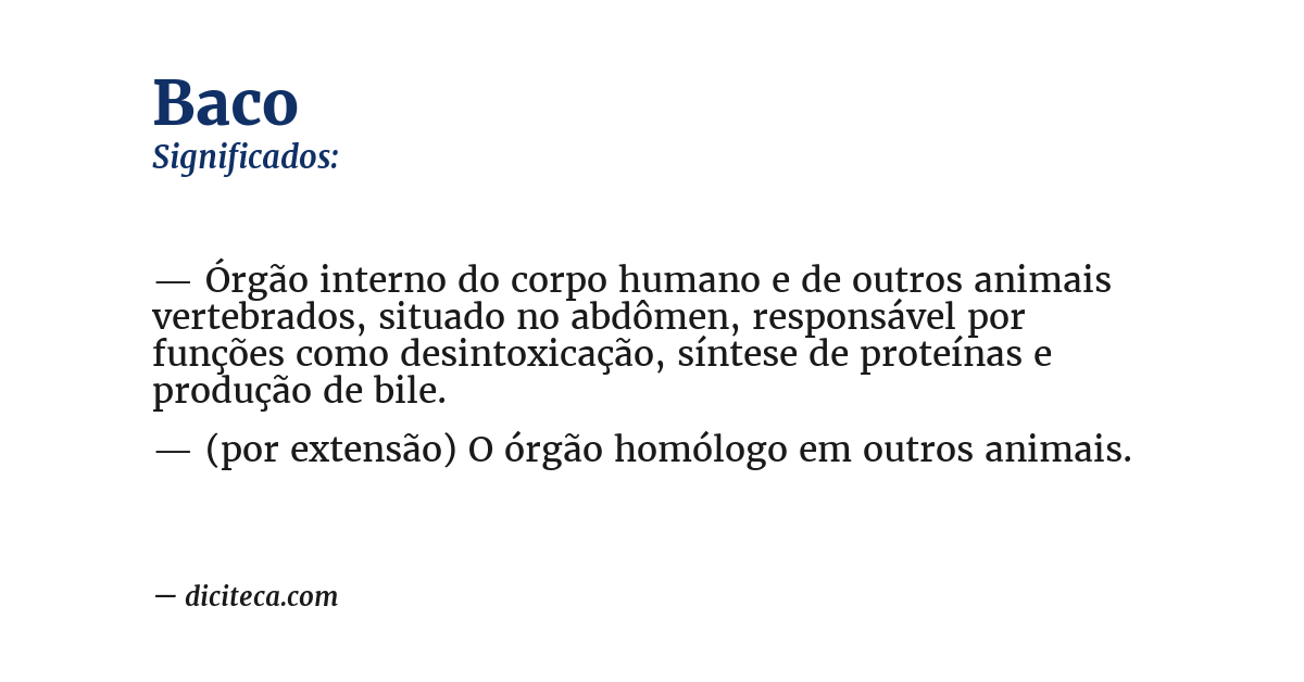 Significado de baco