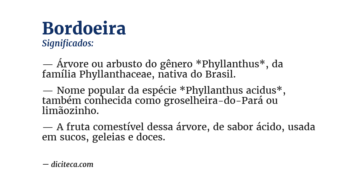 Significado de bordoeira