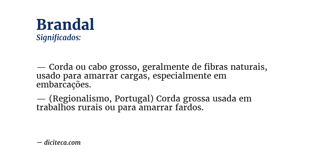 Significado de brandal