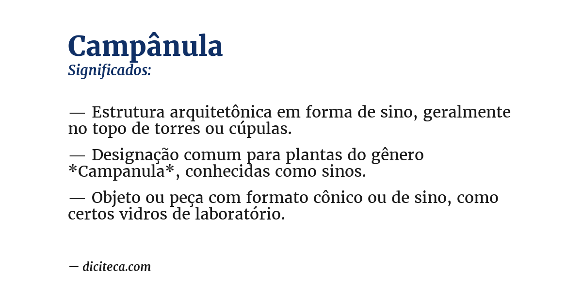 Significado de campânula