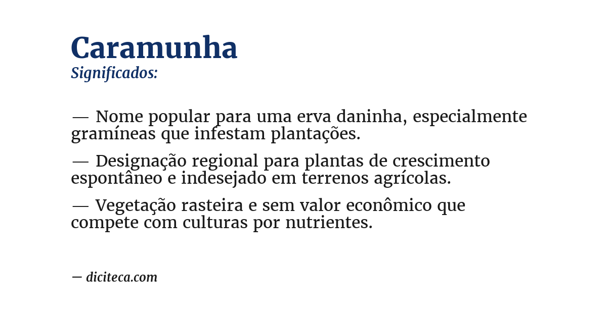 Significado de caramunha