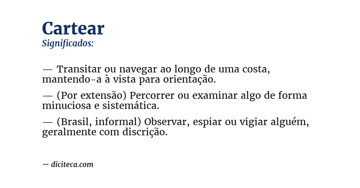 Significado de cartear