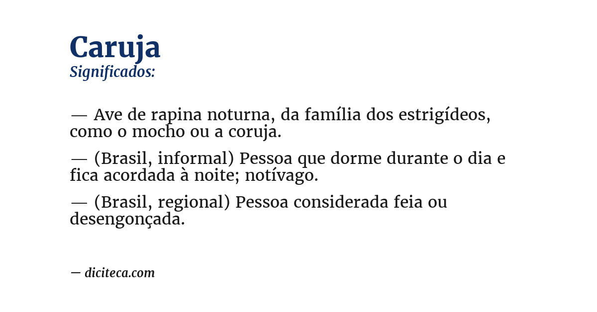 Significado de caruja
