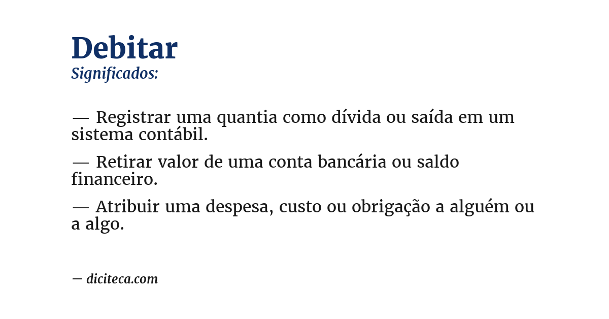 Significado de debitar