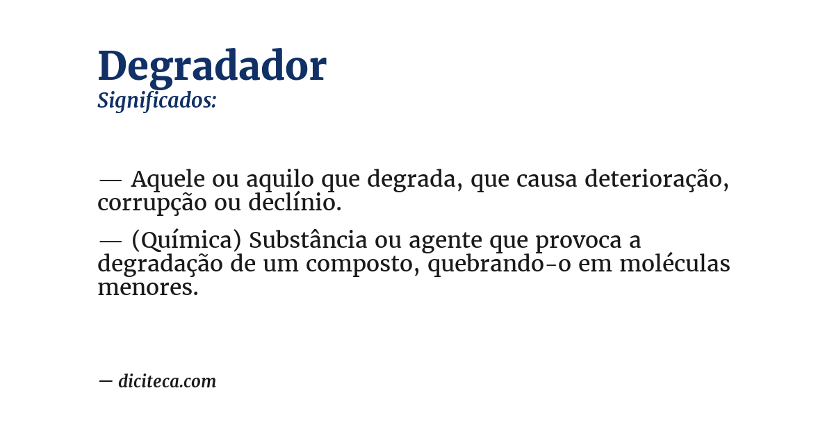 Significado de degradador
