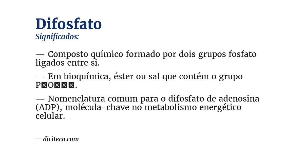Significado de difosfato