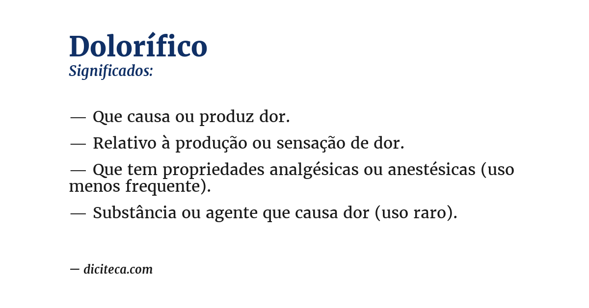 Significado de dolorífico