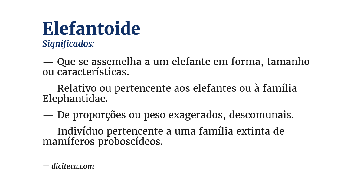 Significado de elefantoide