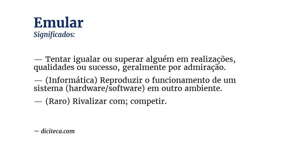 Significado de emular