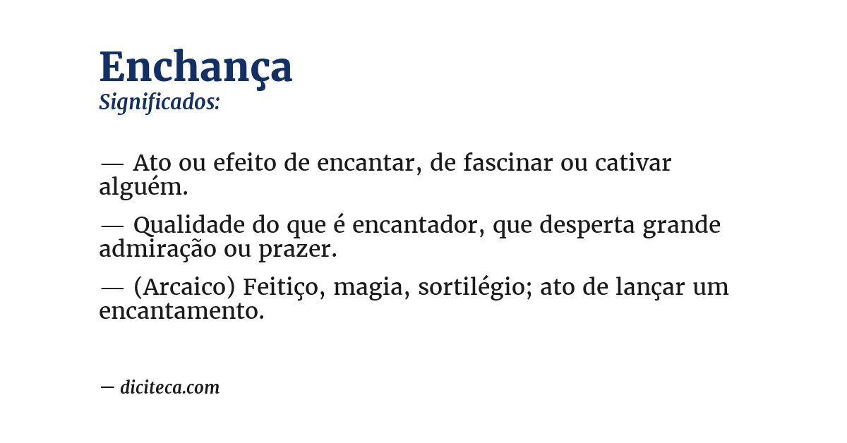 Significado de enchança