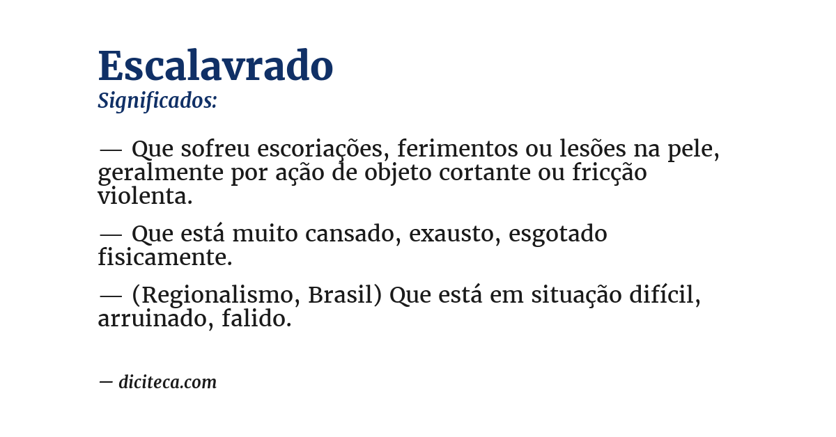 Significado de escalavrado