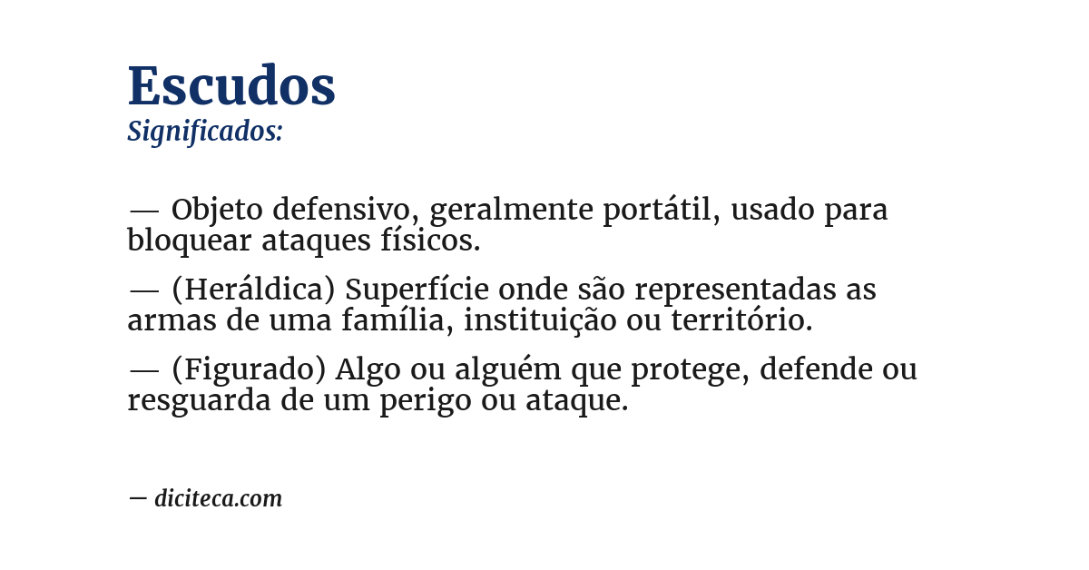 Significado de escudos