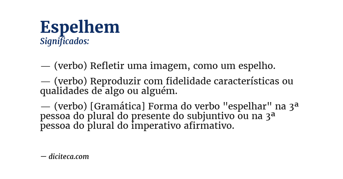 Significado de espelhem