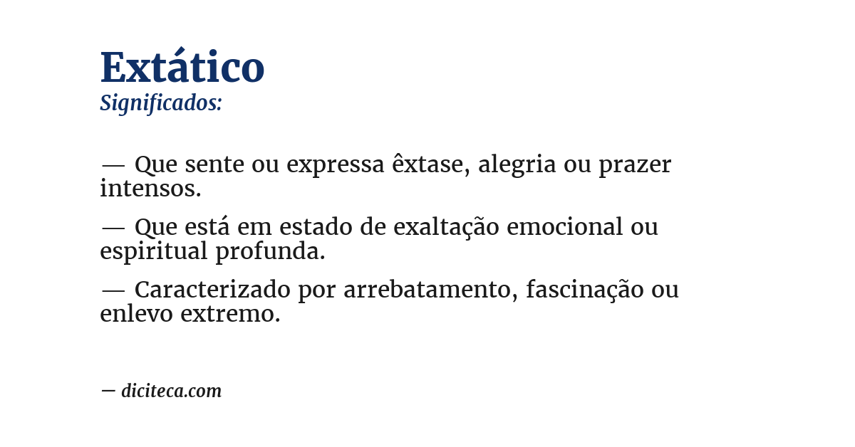 Significado de extático