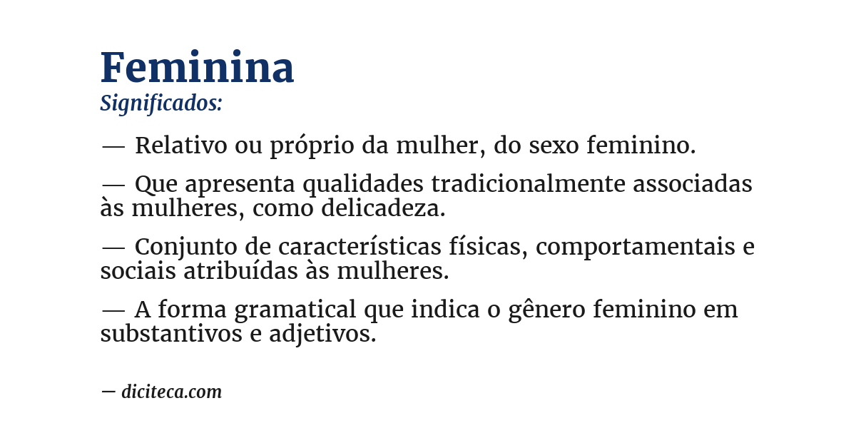 Significado de feminina