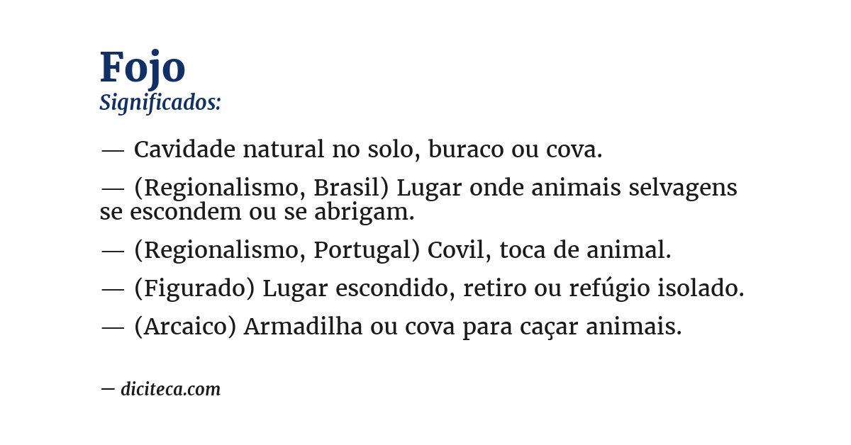 Significado de fojo