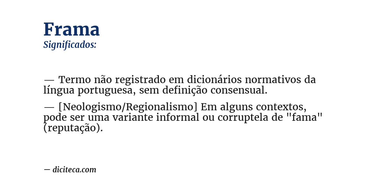 Significado de frama