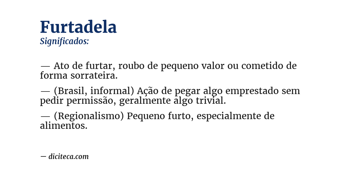 Significado de furtadela