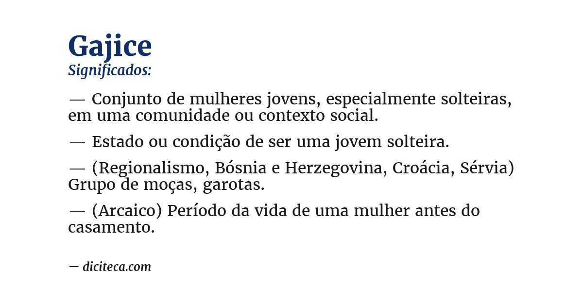 Significado de gajice