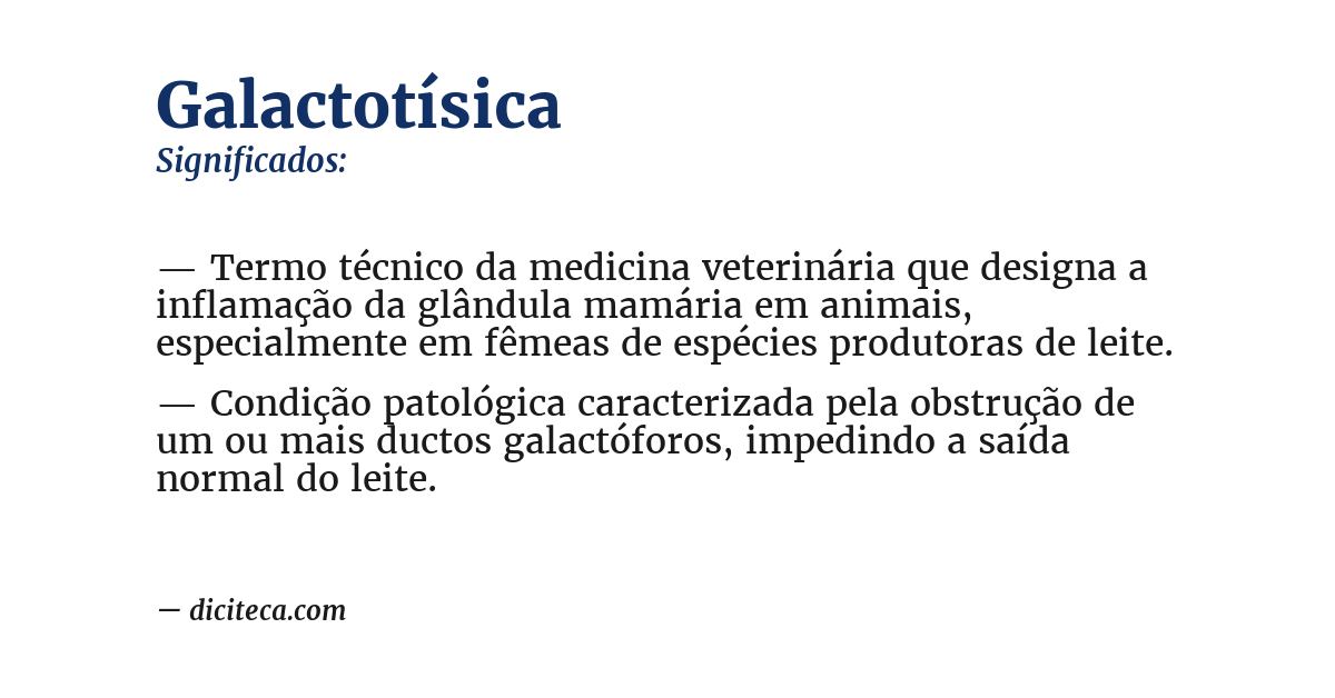 Significado de galactotísica