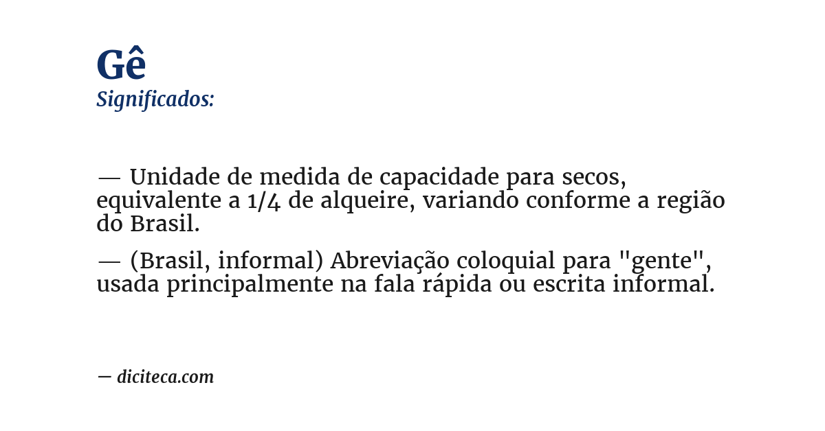 Significado de gê