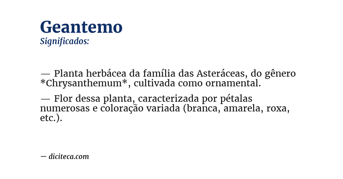 Significado de geantemo