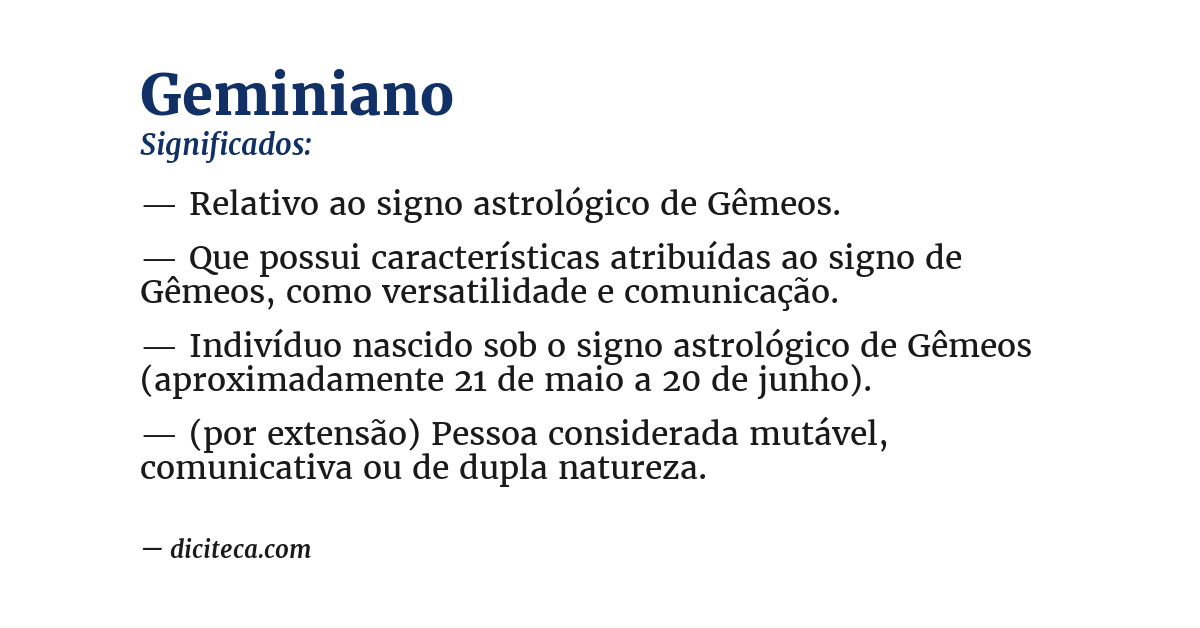 Significado de geminiano