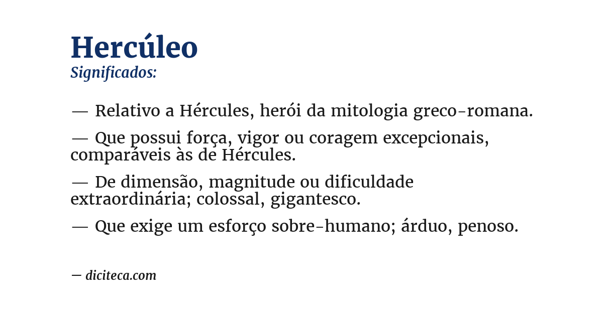 Significado de hercúleo