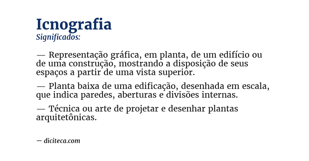 Significado de icnografia