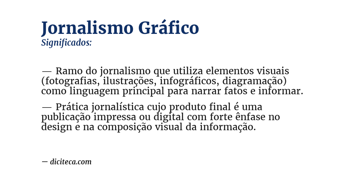 Significado de jornalismo gráfico
