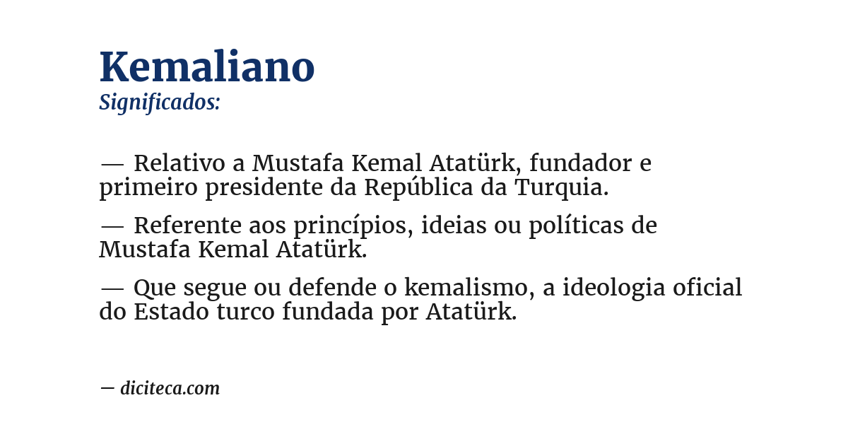 Significado de kemaliano