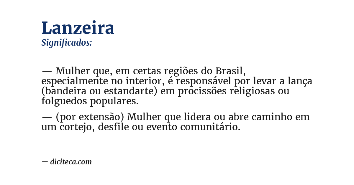 Significado de lanzeira